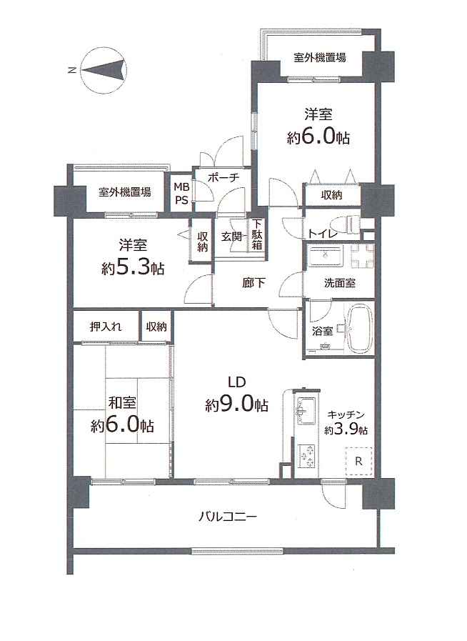 間取図　3LDK